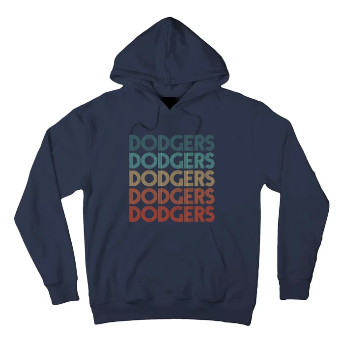 Dodgers Name Retro Vintage Apparel Gift Dodgers Lover Hoodie