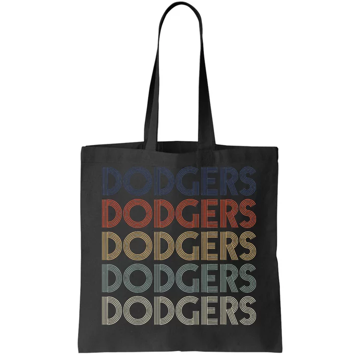 Dodgers Name Retro Vintage Apparel Gift Dodgers lover Tote Bag