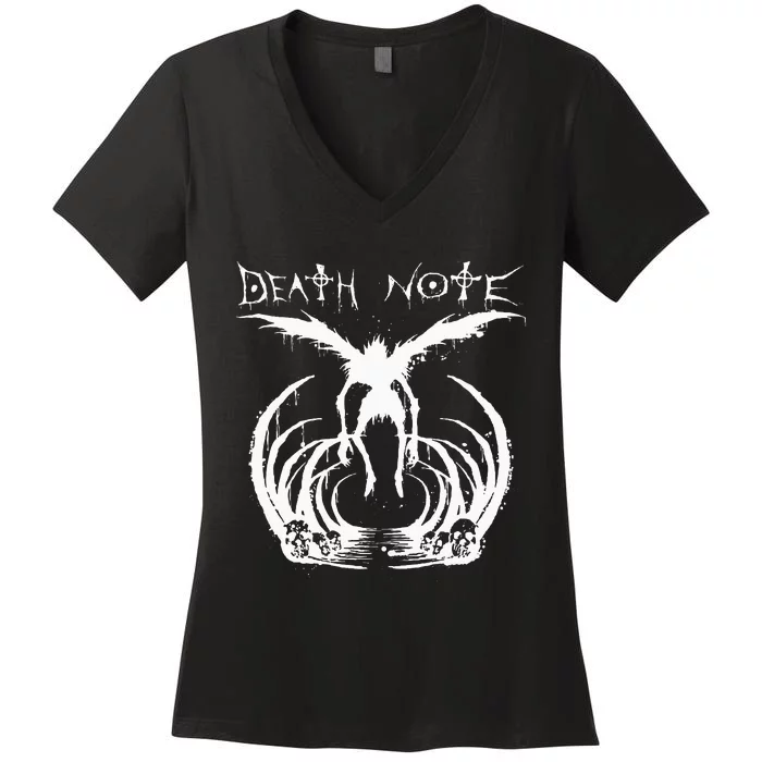 Death Note Ryuk Splatter Women's V-Neck T-Shirt