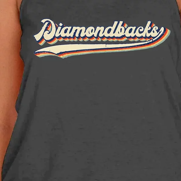 Diamondbacks Name Retro Vintage Gift For Men Women Women's Knotted Racerback Tank