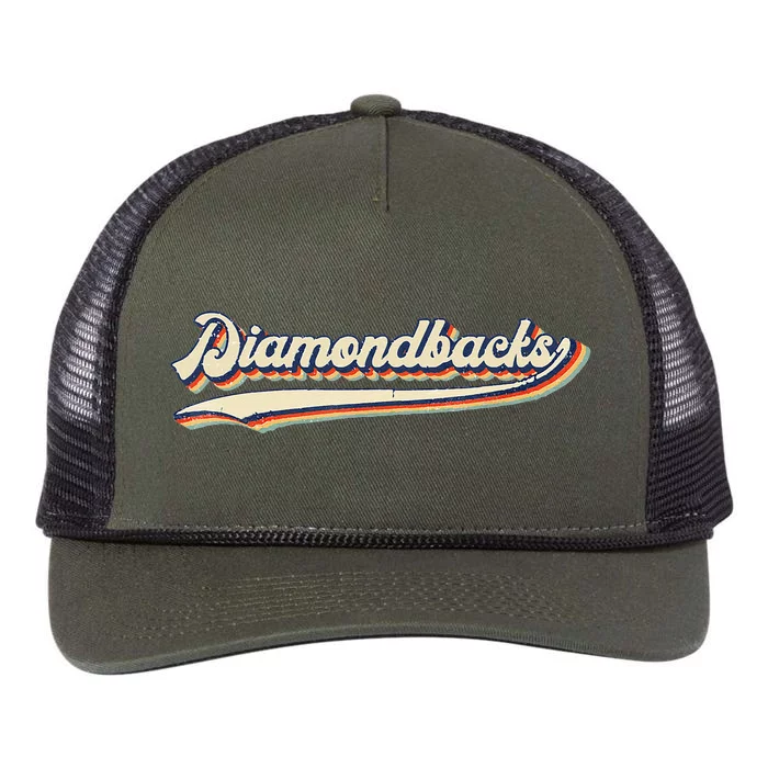 Diamondbacks Name Retro Vintage Gift For Men Women Retro Rope Trucker Hat Cap