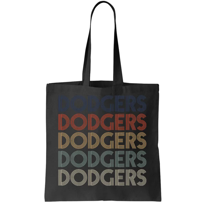 Dodgers Name Retro Vintage Apparel Gift Dodgers Lover Tote Bag