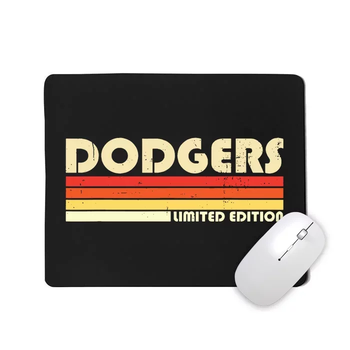 Dodgers Name Retro Vintage Apparel Gift For Men Women Mousepad