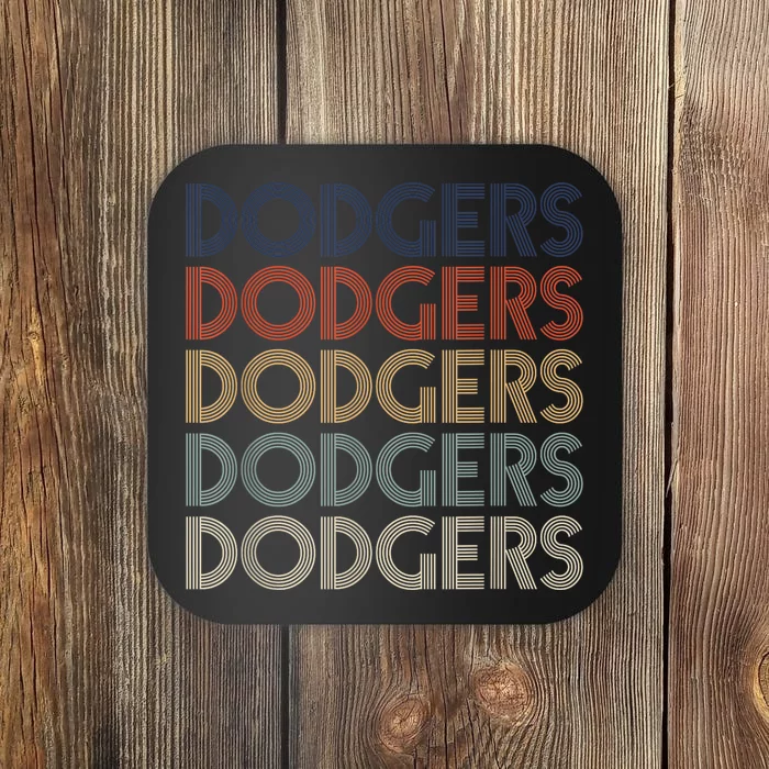 Dodgers Name Retro Vintage Apparel Gift Dodgers Lover Coaster