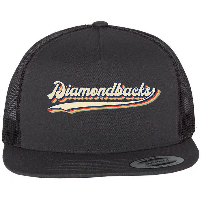 Diamondbacks Name Retro Vintage Gift For Men Women Flat Bill Trucker Hat