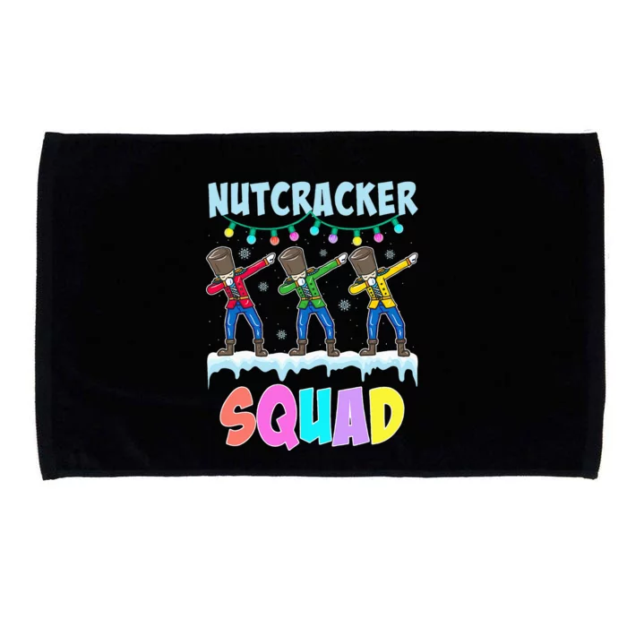 Dabbing Nutcracker Squad Christmas Ballet Pj Xmas Microfiber Hand Towel