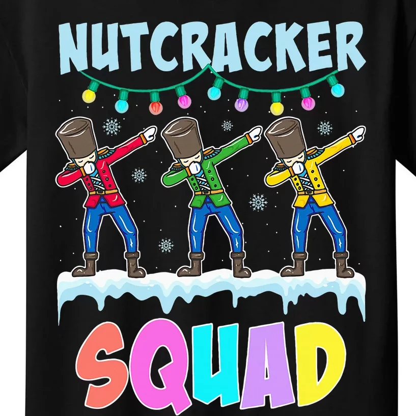 Dabbing Nutcracker Squad Christmas Ballet Pj Xmas Kids T-Shirt