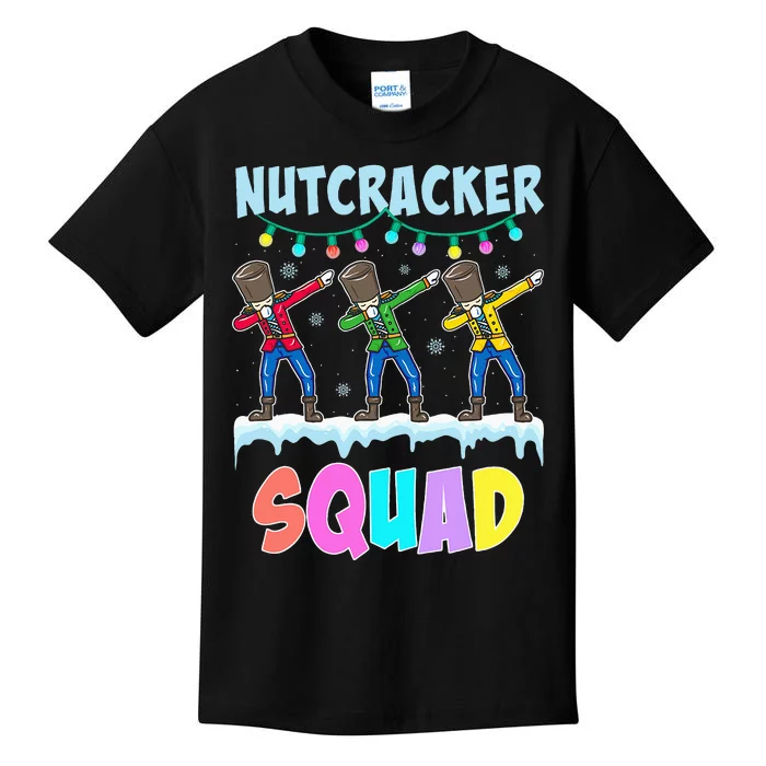 Dabbing Nutcracker Squad Christmas Ballet Pj Xmas Kids T-Shirt