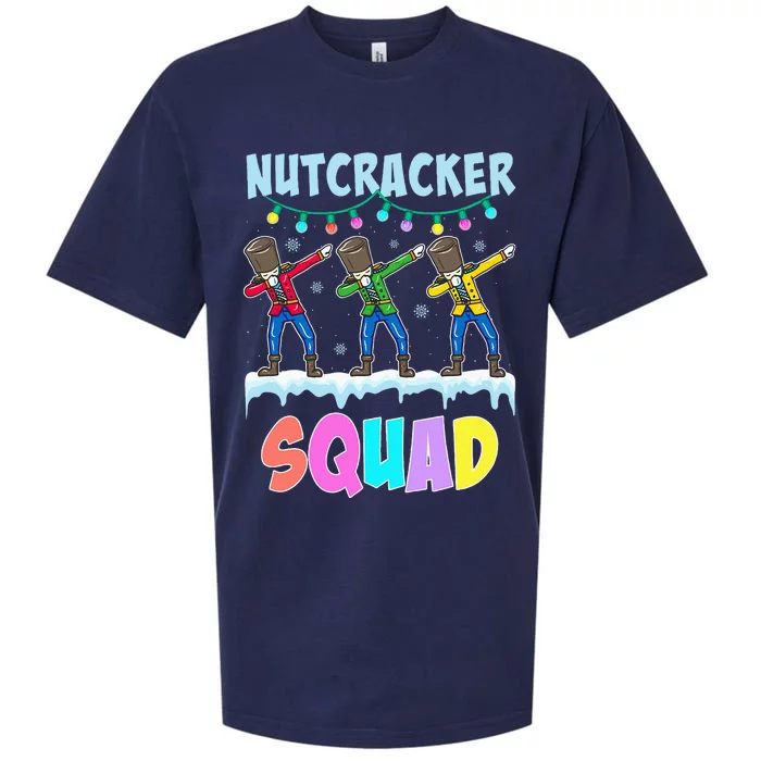 Dabbing Nutcracker Squad Christmas Ballet Pj Xmas Sueded Cloud Jersey T-Shirt