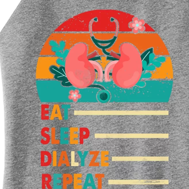 Dialysis Nurse Schedule Eat Sleep Dialyze Repeat Nurse Mom Meaningful Gift Women’s Perfect Tri Rocker Tank