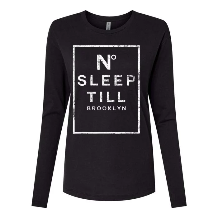 Designer No Sleep Til Brooklyn Ladies Womens Cotton Relaxed Long Sleeve T-Shirt