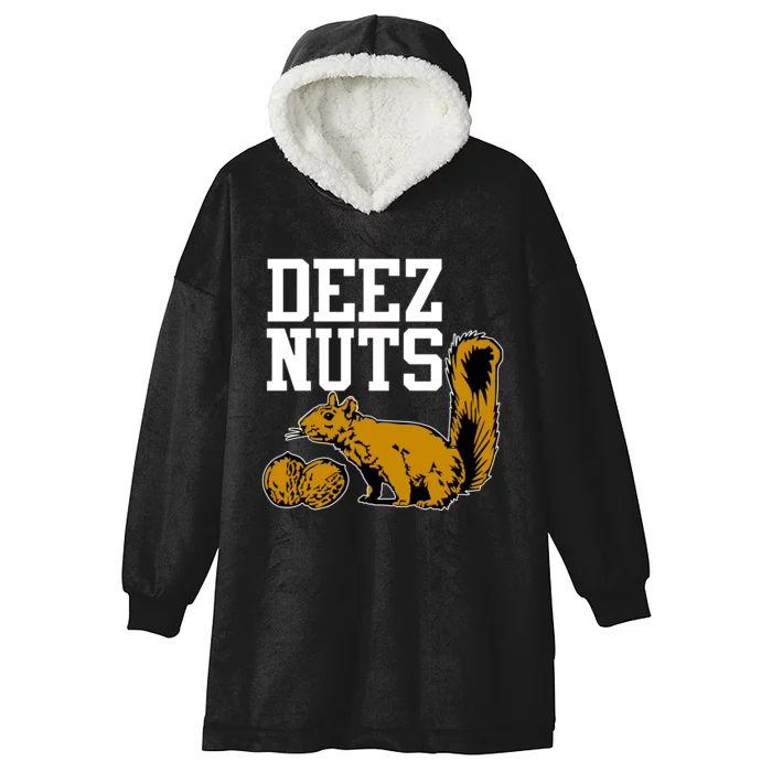 Deez Nuts Squirrel Hooded Wearable Blanket