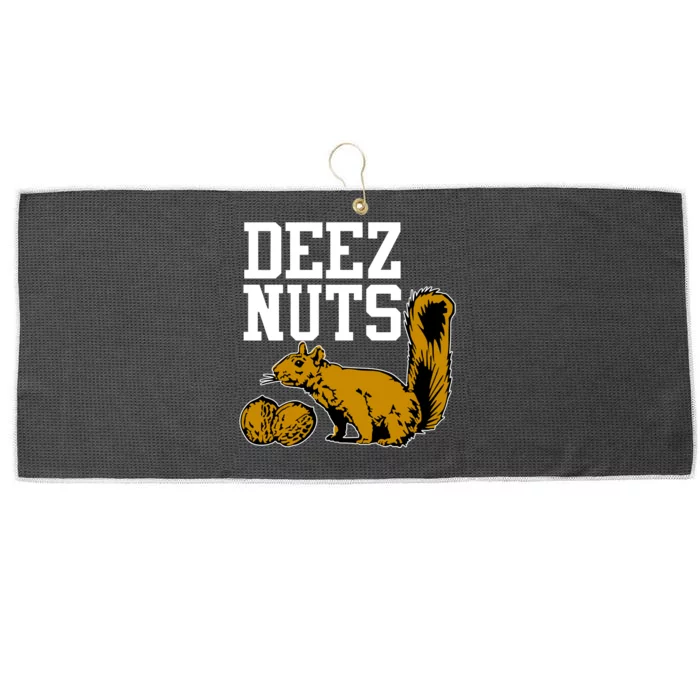 Deez Nuts Squirrel Large Microfiber Waffle Golf Towel