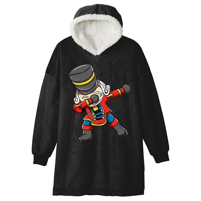 Dabbing Nutcracker Squad Matching Christmas Hooded Wearable Blanket