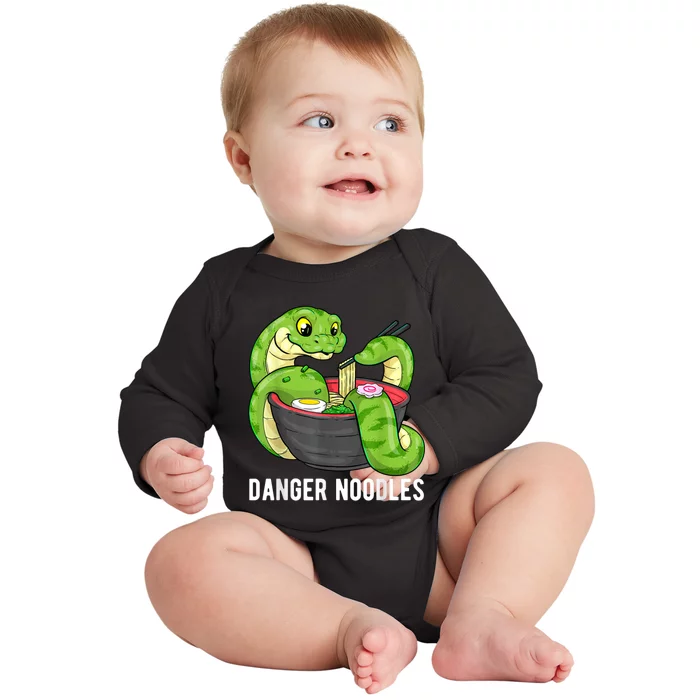 Danger Noodles Snake Ramen Noodle Rattlesnake Baby Long Sleeve Bodysuit