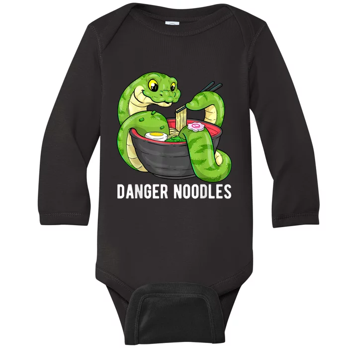 Danger Noodles Snake Ramen Noodle Rattlesnake Baby Long Sleeve Bodysuit