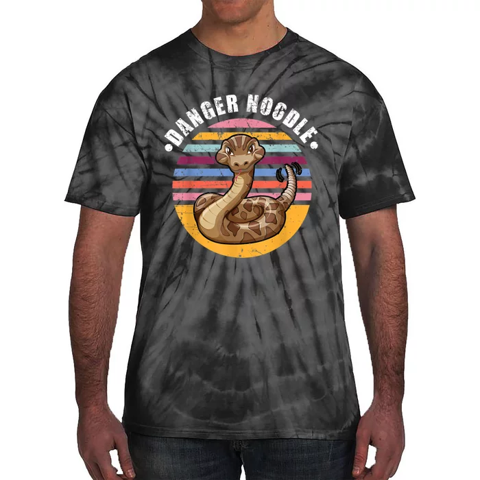 Danger Noodle Snake Retro Reptile Rattle Snake Tie-Dye T-Shirt