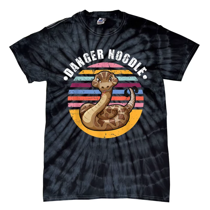 Danger Noodle Snake Retro Reptile Rattle Snake Tie-Dye T-Shirt