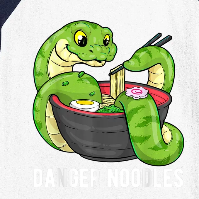 Danger Noodles Snake Ramen Noodle Rattlesnake Baseball Sleeve Shirt