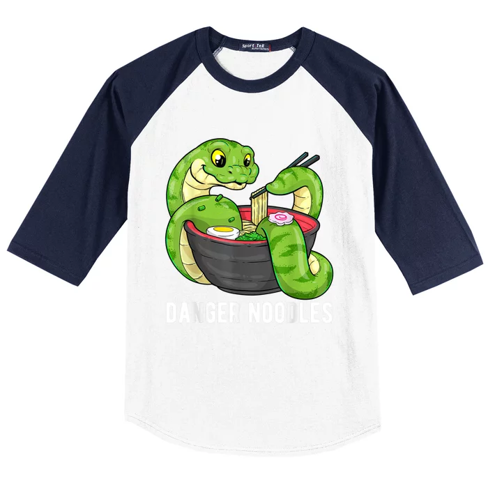 Danger Noodles Snake Ramen Noodle Rattlesnake Baseball Sleeve Shirt