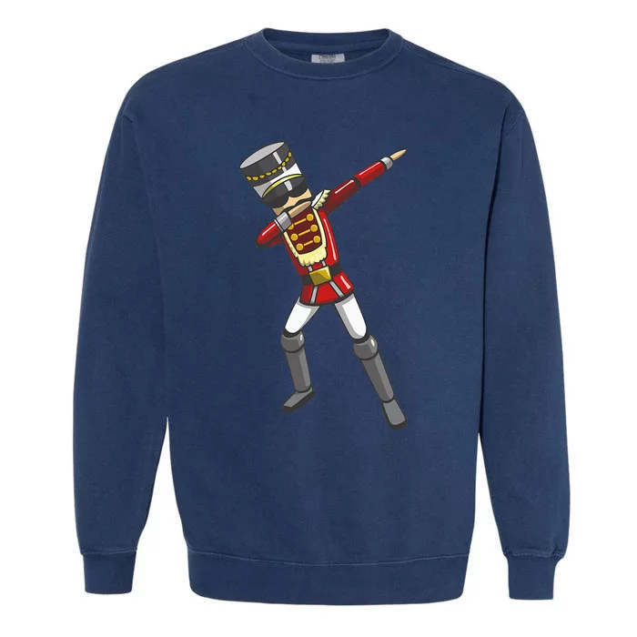 Dabbing Nutcracker Soldier Toy Christmas Dab Dance Garment-Dyed Sweatshirt