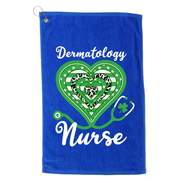 Dermatology Nurse Stethoscope Heart Us Flag Shamrock Leopard Gift Platinum Collection Golf Towel