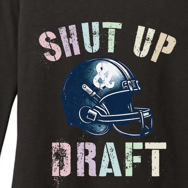 Draft Night Shut Up & Draft Fantasy Football Genius Newbie Womens CVC Long Sleeve Shirt