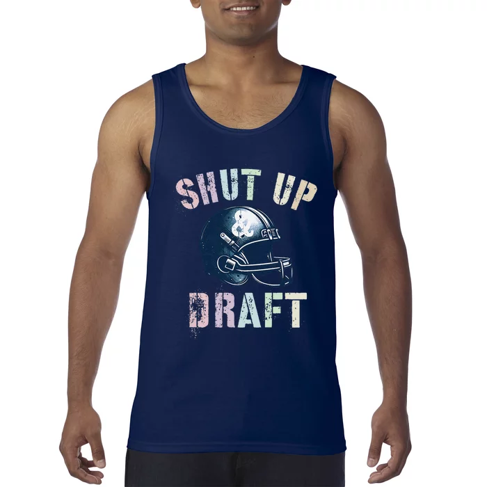 Draft Night Shut Up & Draft Fantasy Football Genius Newbie Tank Top