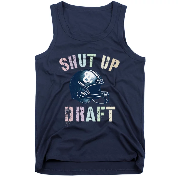 Draft Night Shut Up & Draft Fantasy Football Genius Newbie Tank Top