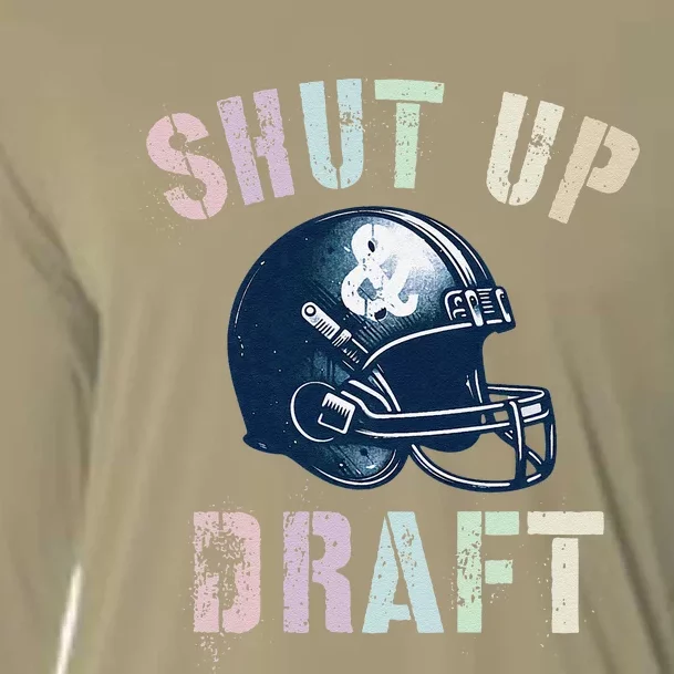 Draft Night Shut Up & Draft Fantasy Football Genius Newbie Cooling Performance Long Sleeve Crew