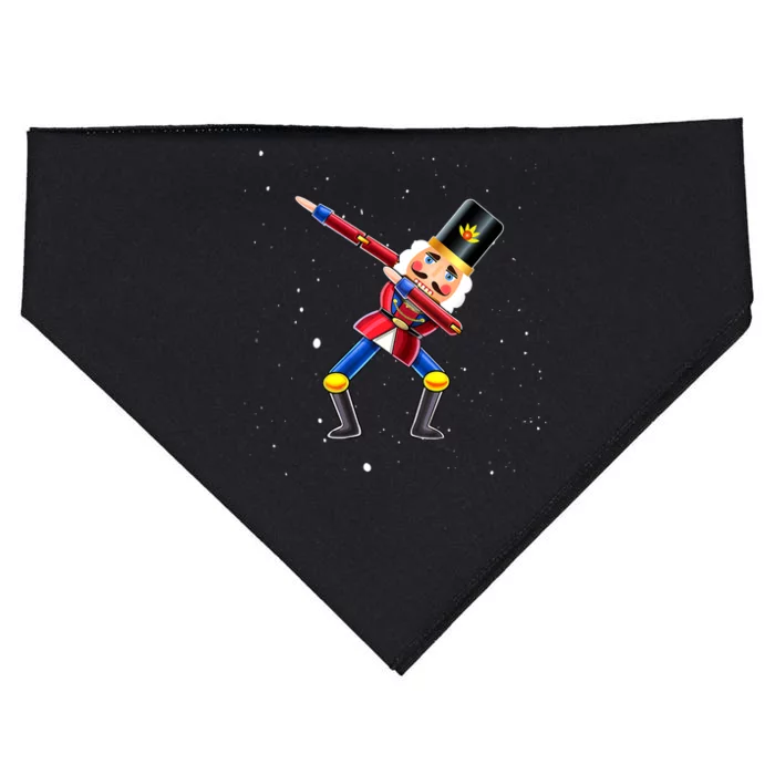 Dabbing Nutcracker Squad Deez Nuts Funny Christmas Pajamas USA-Made Doggie Bandana