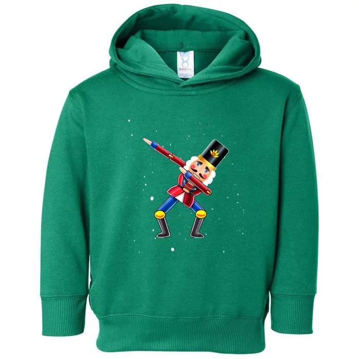 Dabbing Nutcracker Squad Deez Nuts Funny Christmas Pajamas Toddler Hoodie