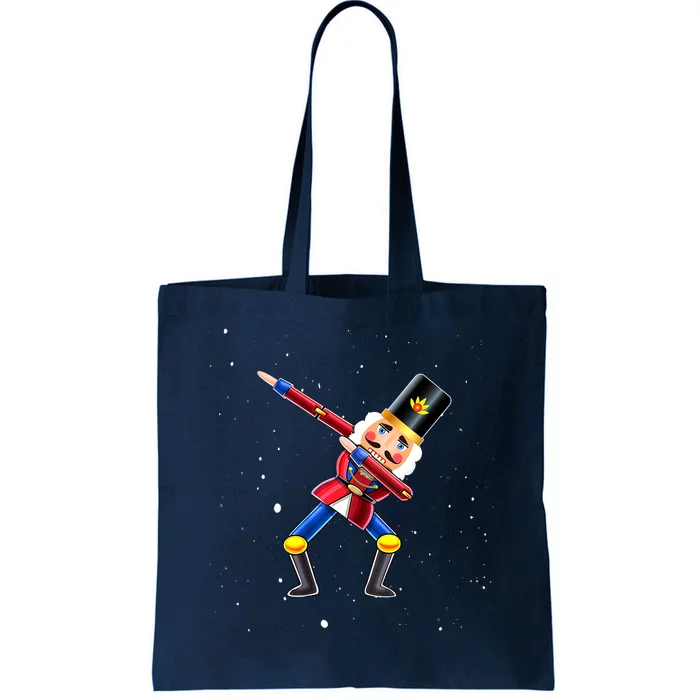 Dabbing Nutcracker Squad Deez Nuts Funny Christmas Pajamas Tote Bag