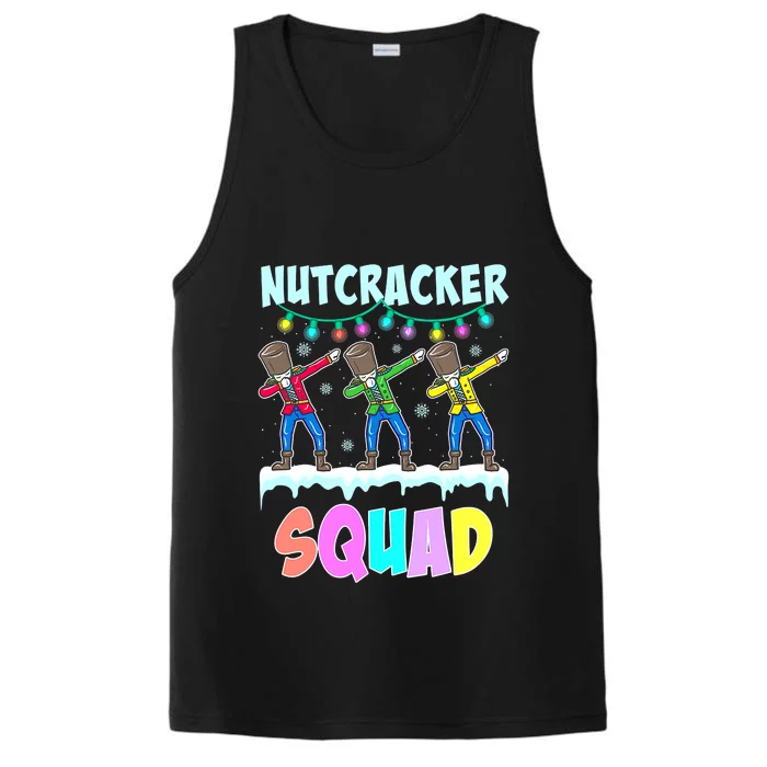 Dabbing Nutcracker Squad Deez Nuts Funny Christmas Performance Tank