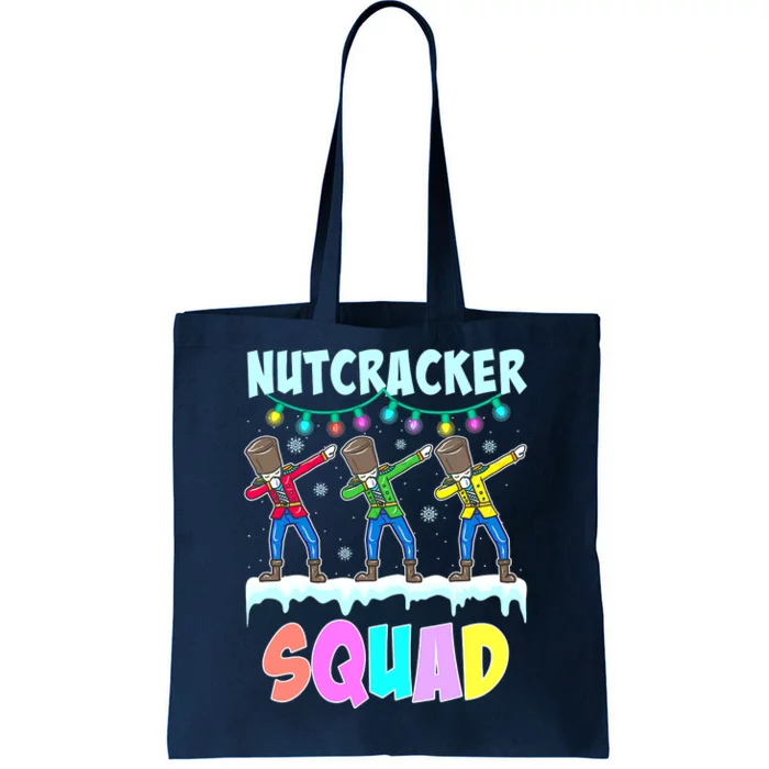 Dabbing Nutcracker Squad Deez Nuts Funny Christmas Tote Bag