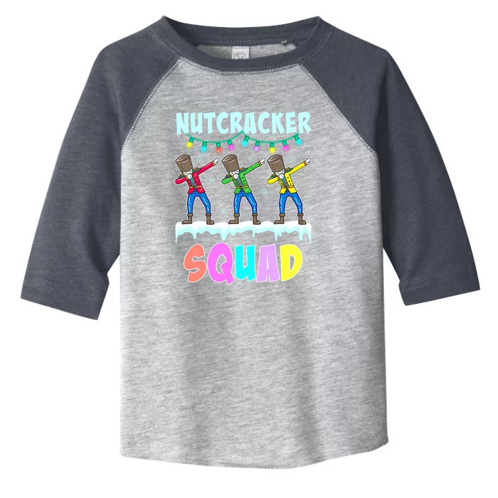 Dabbing Nutcracker Squad Deez Nuts Funny Christmas Toddler Fine Jersey T-Shirt