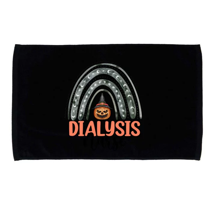 Dialysis Nurse Spooky Halloween Pumpkin Rainbow Nursing Meaningful Gift Microfiber Hand Towel