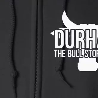 Durham Nc The Bull Stops Here Full Zip Hoodie