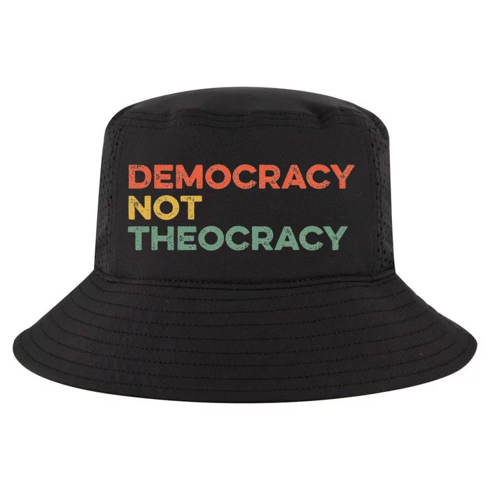 Democracy Not Theocracy Freedom Separation Church Religion Cool Comfort Performance Bucket Hat