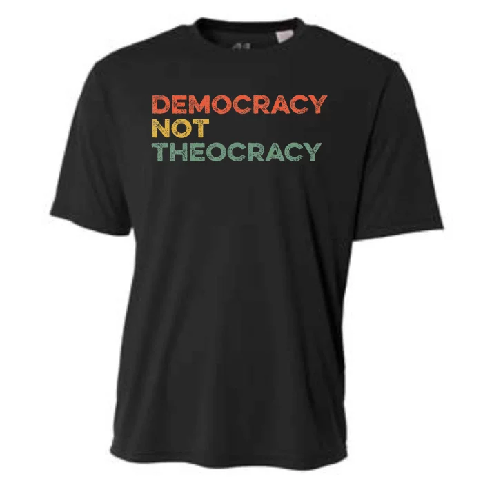 Democracy Not Theocracy Freedom Separation Church Religion Cooling Performance Crew T-Shirt