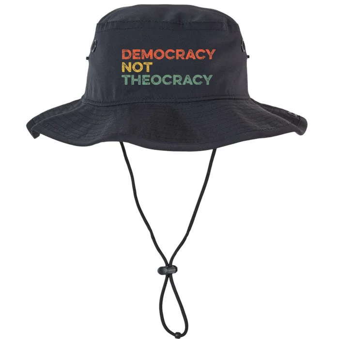 Democracy Not Theocracy Freedom Separation Church Religion Legacy Cool Fit Booney Bucket Hat