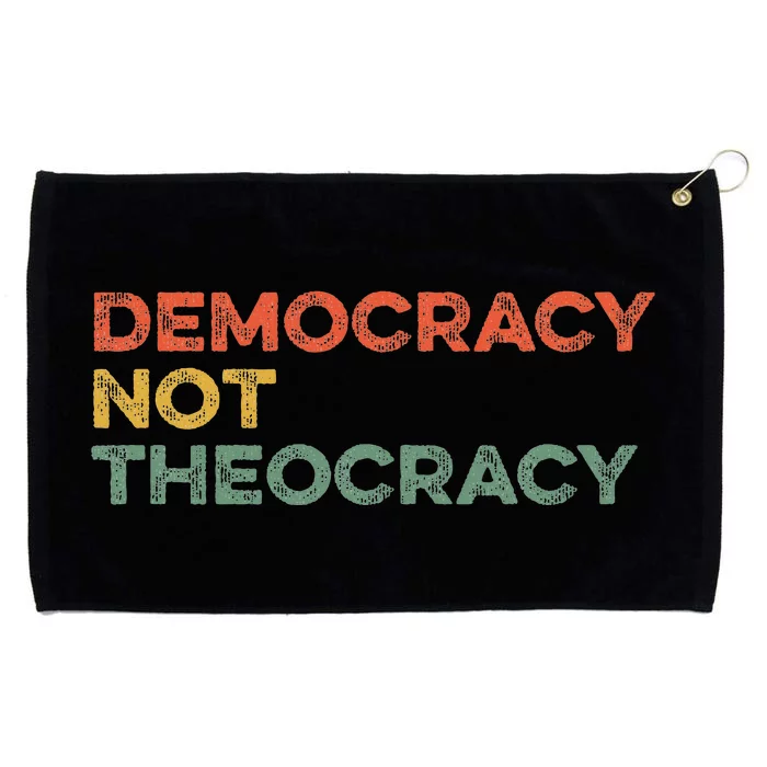 Democracy Not Theocracy Freedom Separation Church Religion Grommeted Golf Towel