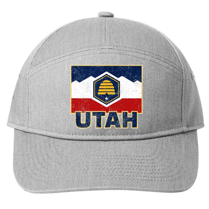 Distressed New Utah Flag 7-Panel Snapback Hat