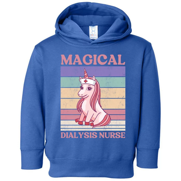 Dialysis Nurse Unicorn Magical Dialysis Nurse Funny Gift Toddler Hoodie