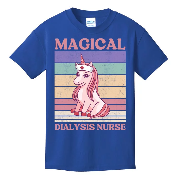 Dialysis Nurse Unicorn Magical Dialysis Nurse Funny Gift Kids T-Shirt