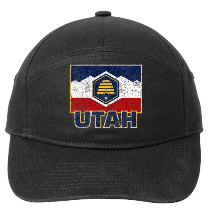 Distressed New Utah Flag 7-Panel Snapback Hat