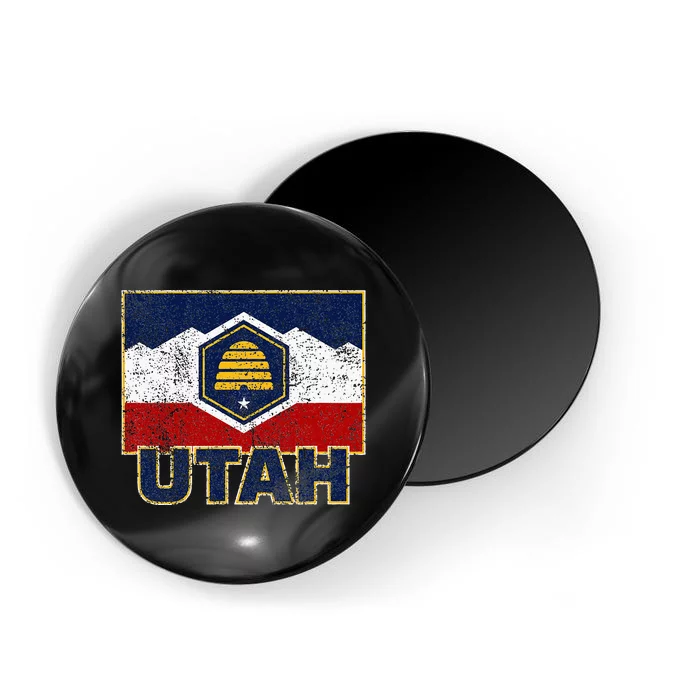 Distressed New Utah Flag Magnet