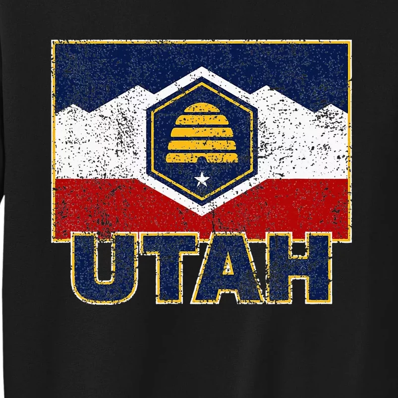 Distressed New Utah Flag Tall Sweatshirt