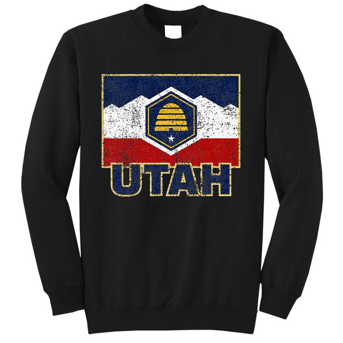 Distressed New Utah Flag Tall Sweatshirt