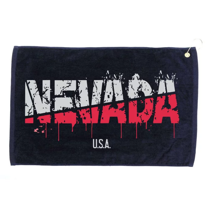 Distressed Nevada Usa Grommeted Golf Towel